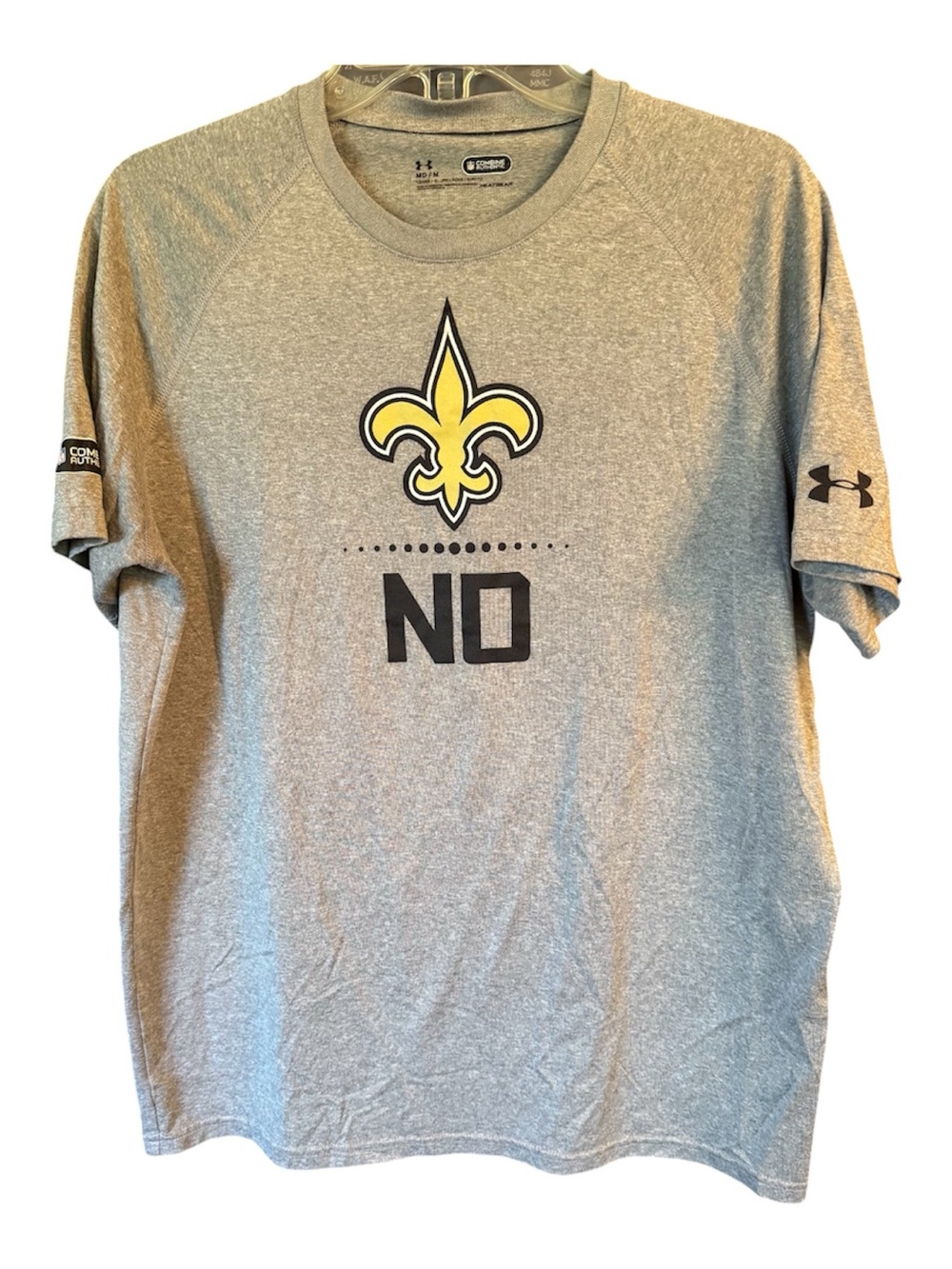 Under Armour Men’s Gray New Orleans Saints Short Sleeve Tee